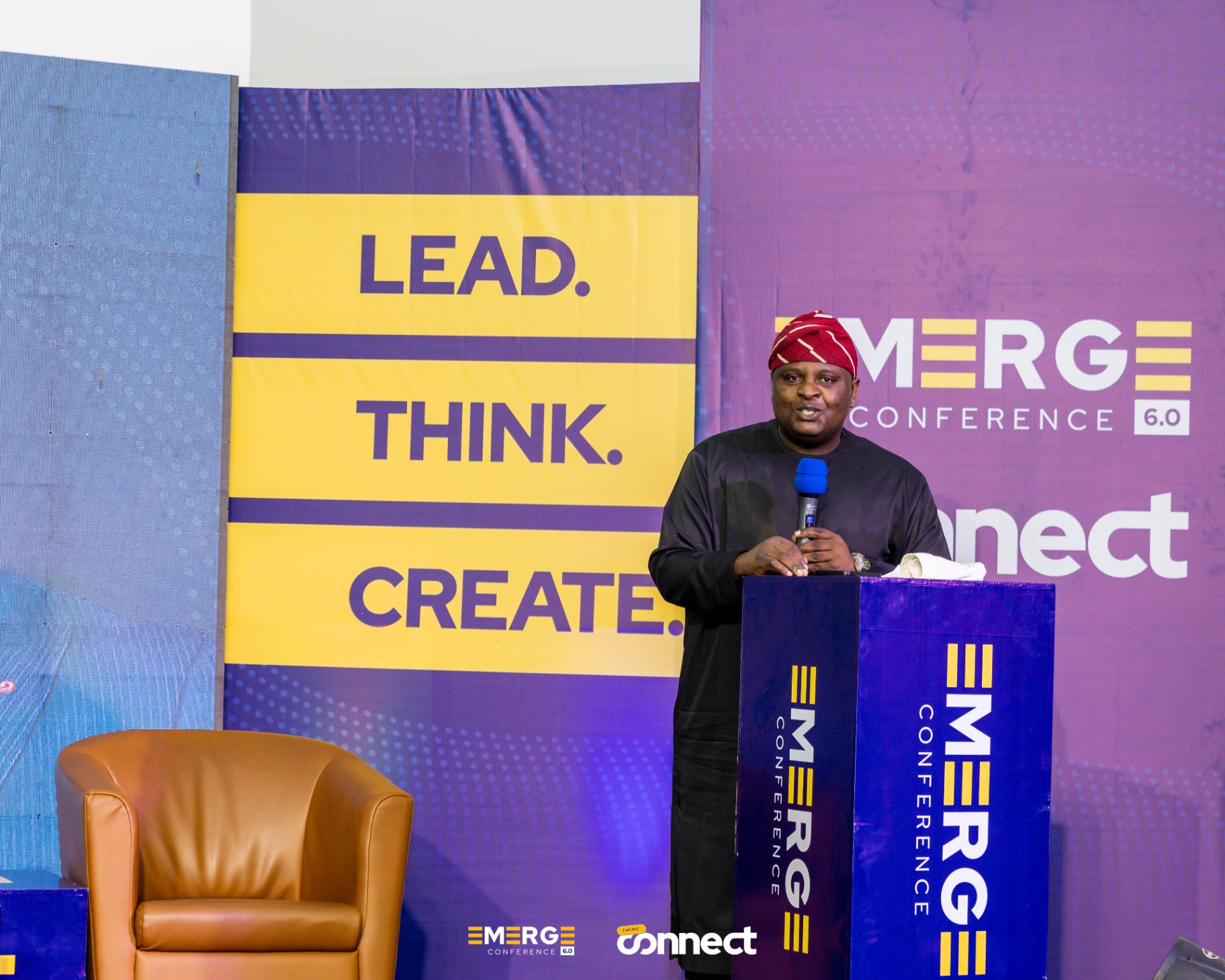 Keynote speaker at the podium